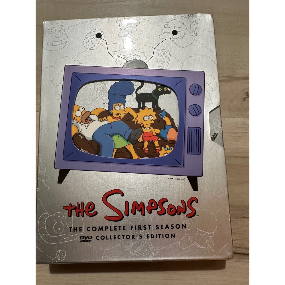 The Simpsons The Complete First Season DVD Collector's Edition 3-Disc Set Silver
